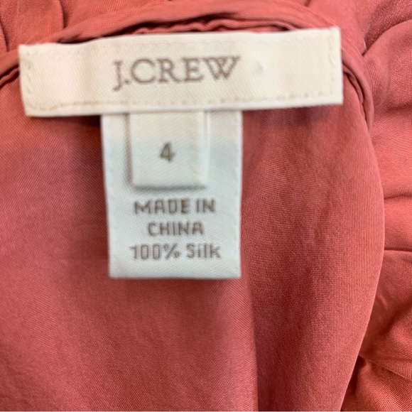 J Crew Frances Ruffle Silk Cami Sleeveless Blouse Top Salmon Pink /Orange Size 4 - Picture 7 of 7